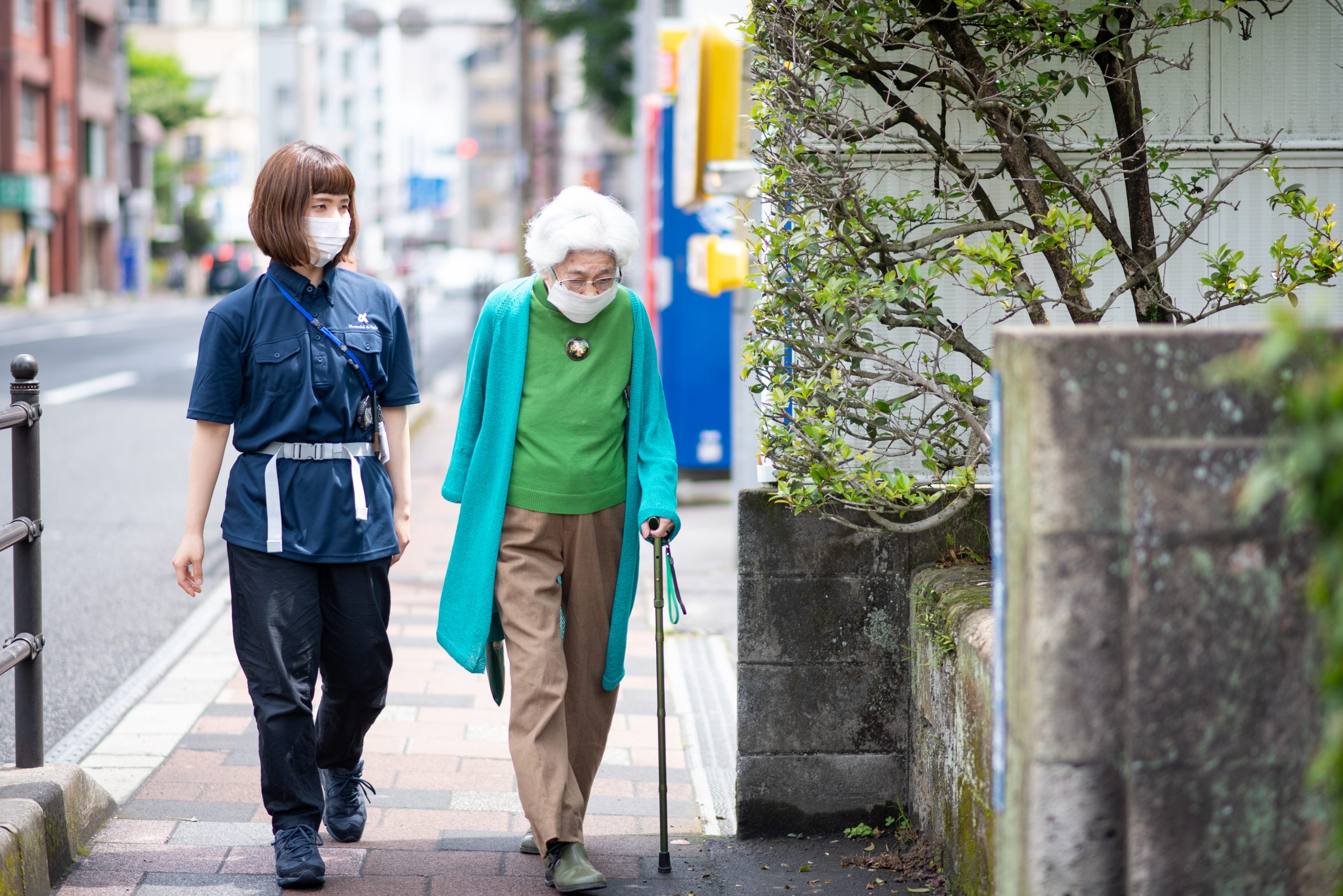 イメージ：『ザビエル公園』までの外出歩行訓練