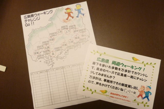 イメージ：ウオーキングラリーで広島一周