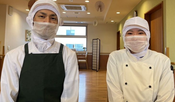 イメージ：食事会議と厨房さん紹介